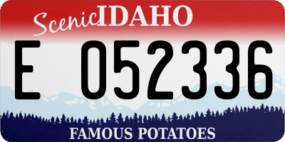 ID license plate E052336
