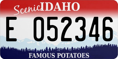 ID license plate E052346