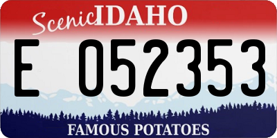 ID license plate E052353