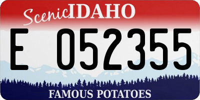 ID license plate E052355