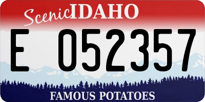 ID license plate E052357