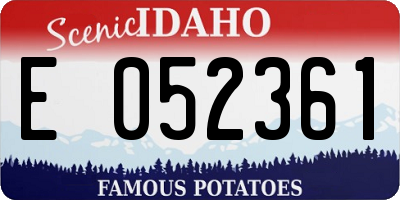 ID license plate E052361