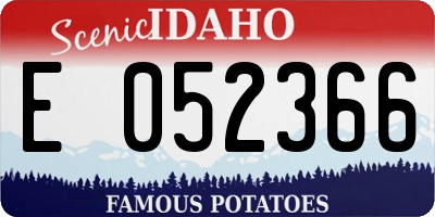 ID license plate E052366