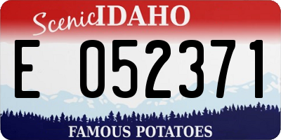 ID license plate E052371