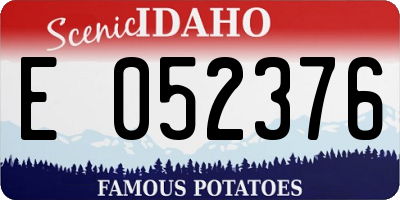 ID license plate E052376