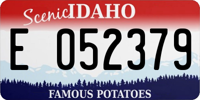ID license plate E052379