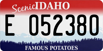 ID license plate E052380