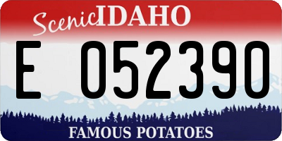 ID license plate E052390