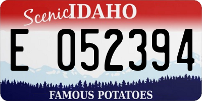 ID license plate E052394
