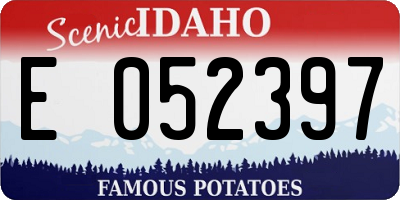 ID license plate E052397