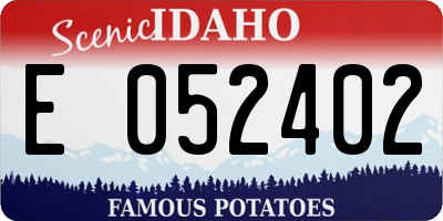 ID license plate E052402