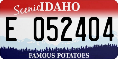 ID license plate E052404