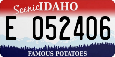 ID license plate E052406