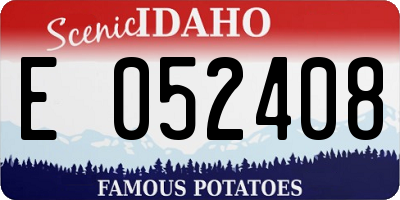 ID license plate E052408