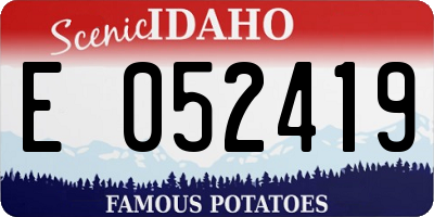 ID license plate E052419