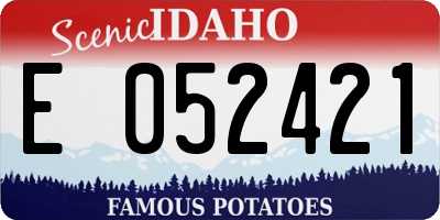 ID license plate E052421