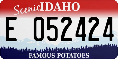 ID license plate E052424