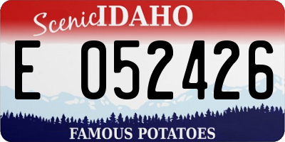 ID license plate E052426