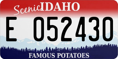 ID license plate E052430