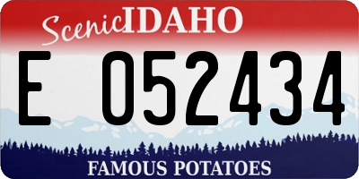 ID license plate E052434
