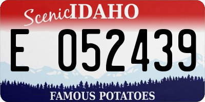 ID license plate E052439