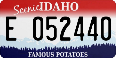 ID license plate E052440