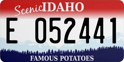 ID license plate E052441