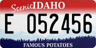ID license plate E052456