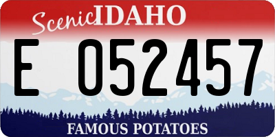 ID license plate E052457