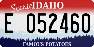 ID license plate E052460