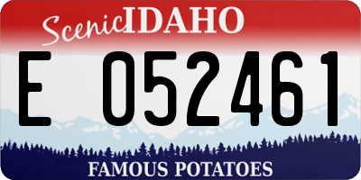 ID license plate E052461
