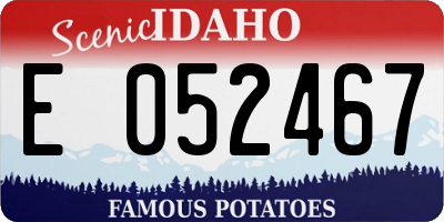 ID license plate E052467