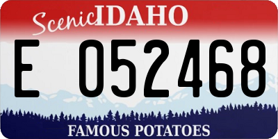 ID license plate E052468