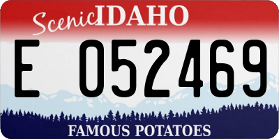 ID license plate E052469