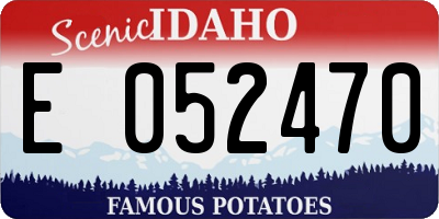 ID license plate E052470