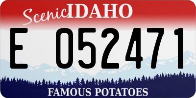 ID license plate E052471