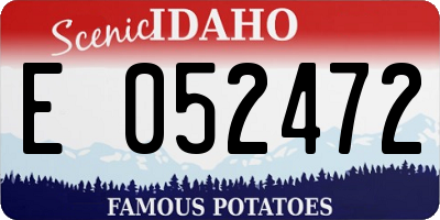 ID license plate E052472