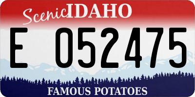 ID license plate E052475