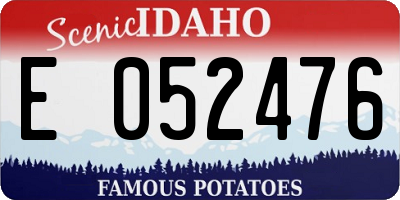 ID license plate E052476