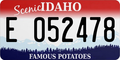 ID license plate E052478