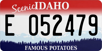 ID license plate E052479