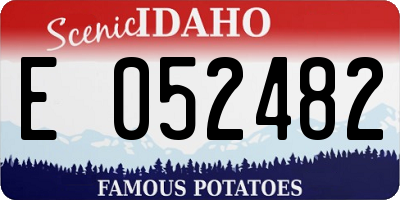 ID license plate E052482