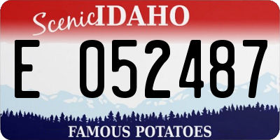 ID license plate E052487