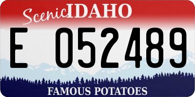 ID license plate E052489