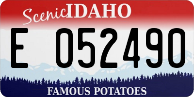 ID license plate E052490