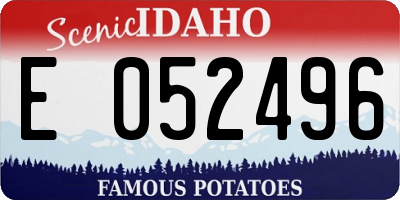 ID license plate E052496