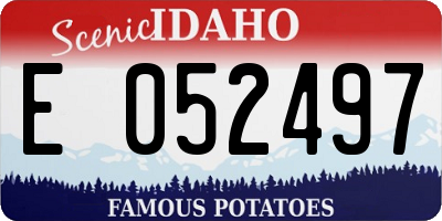 ID license plate E052497