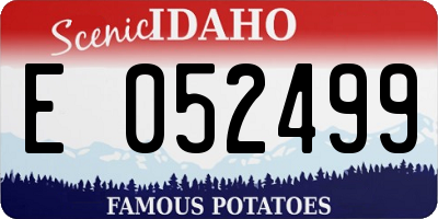ID license plate E052499