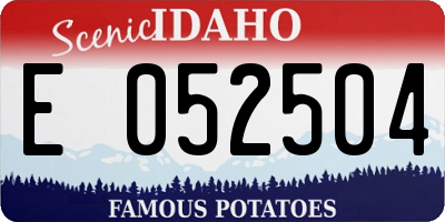 ID license plate E052504
