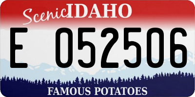 ID license plate E052506